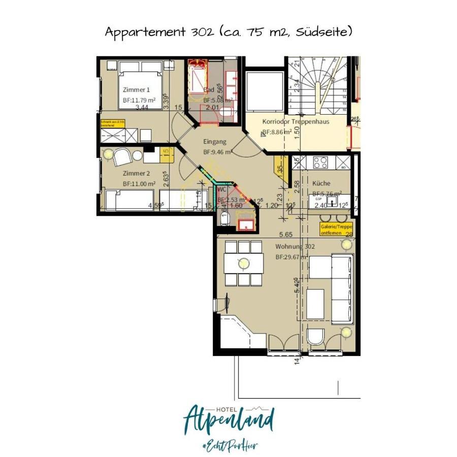 Hotel Alpenland Гштад Экстерьер фото